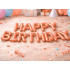 Folijiniai balionai „Happy Birthday“, rožinė gimtadienio girlianda, 13 vnt.