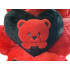 Raudonas pliušinis meškiukas su širdimi „I LOVE YOU“ – dovana, 30cm x 18cm