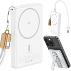 Magnetinis išorinis akumuliatorius su greituoju belaidžiu įkrovimu, USB-C ir Lightning, 5000 mAh, 20 W