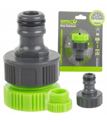 Greitoji sodo žarnos jungtis, čiaupo adapteris, DIVODV, 3/4″ ir 1/2″