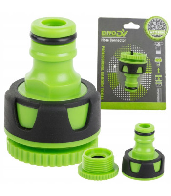 Jungtis sodo žarnai prie čiaupo DIVODV, 1/2″ ir 3/4″