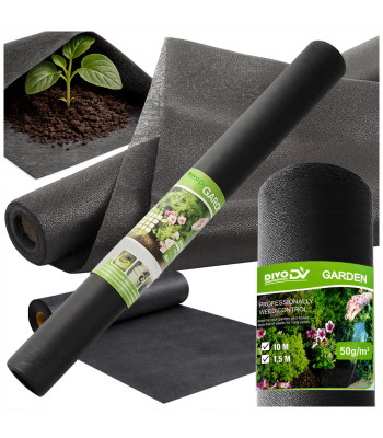 Juoda mulčiavimo agrodanga nuo piktžolių DIVODV, 50 g/m², 1,5 m x 10 m