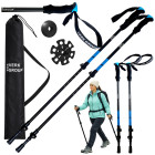 Trekkingo ir šiaurietiškojo ėjimo lazdos VERK GROUP su antgaliais ir dėklu, 62–137 cm