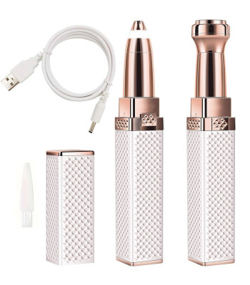 Antakių ir veido depiliatorius su LED lempute, 13 cm, Ø 2 cm