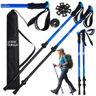 Trekkingo ir šiaurietiškojo ėjimo lazdos VERK GROUP su antgaliais ir dėklu, 62–137 cm