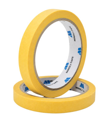 Geltona popierinė dažymo juosta, 50 m x 24 mm