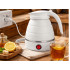 Sulankstomas silikoninis elektrinis kelioninis virdulys, baltas, 0,6 l