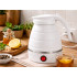 Sulankstomas silikoninis elektrinis kelioninis virdulys, baltas, 0,6 l