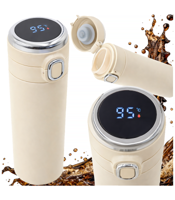 Termopuodelis kavai su snapeliu ir temperatūros ekranu, 400 ml