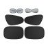Automobilio langų užuolaidėlės nuo saulės, juodos, 100 % nailono, 4 vnt.