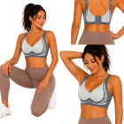 Moteriška sportinė push-up liemenėlė, formuojanti, besiūlė, su įdėklais, M
