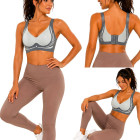 Moteriška sportinė push-up liemenėlė, formuojanti, besiūlė, su įdėklais, pilka, L