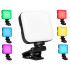 Mini LED RGB lemputė fotografavimui ir filmavimui su spaustuku, 5,5 W, 3000K–6500K, 150°