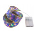 Šviečianti LED juostelė eglutei, violetinė ir auksinė, 40 LED, 4 m × 5 cm
