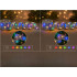 Šviečianti LED juostelė eglutei, violetinė ir auksinė, 40 LED, 4 m × 5 cm