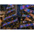 Šviečianti LED juostelė eglutei, violetinė ir auksinė, 40 LED, 4 m × 5 cm
