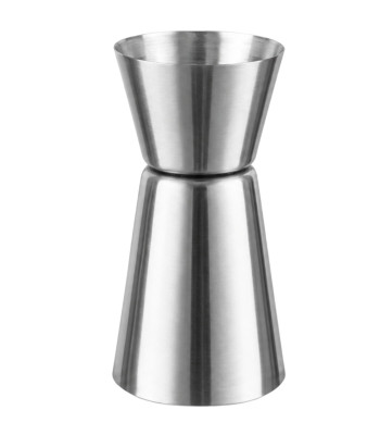 Dvipusė baro matavimo taurelė iš nerūdijančio plieno, 25/50 ml
