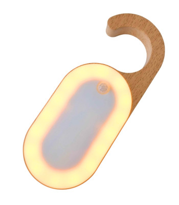 LED naktinė lemputė su judesio jutikliu, kabliuku, šilta šviesa, ruda, 15 × 1,8 × 6 cm