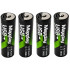 Įkraunami AA ličio jonų akumuliatoriai, 4 vnt., 1,5 V, 1466 mAh, USB-C