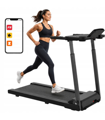 Elektrinis bėgimo takelis namams, sulankstomas, su Bluetooth, 12 km/h, 120 kg