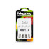 MAXDAY įkroviklis įkraunamiesiems AA ir AAA akumuliatoriams, 4 lizdų, USB-C, LED, 704A2, 9,4cm x 6,5cm x 2,6cm
