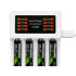 MAXDAY įkroviklis su USB-C ir LED indikatoriumi, AA/AAA, C704B3