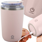 Automatiškai maišantis termo puodelis iš nerūdijančiojo plieno, rožinis, 350 ml