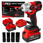Akumuliatorinis smūginis veržliasukis OPEX TOOLS OPX28009, 21 V, 350 Nm, su 2 akumuliatoriais