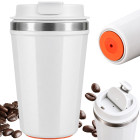 Terminis puodelis su siurbtuku kavai ir arbatai, baltas, 380 ml