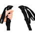 Sulankstomos trekkingo lazdos su priedais, juodos, 35 cm / 136 cm