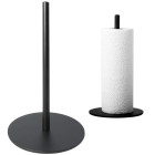 Juodas metalinis popierinių rankšluosčių laikiklis – aukštis 32 cm, skersmuo 17 cm