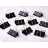 Juodi metaliniai biuro segtukai, 12 vnt., 19 mm