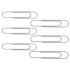 Sidabrinės apvalios metalinės biuro sąvaržėlės dokumentams, 70 vnt., 31 mm