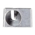 Vienos skylutės metalinis pieštukų drožtukas, sidabrinis, 2 × 1 × 2 cm