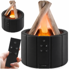 USB oro drėkintuvas ir aromaterapinis difuzorius su RGB LED liepsnos efektu, 20cm x 15cm