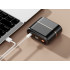 Belaidės plaukų tiesinimo šukos su USB-C įkrovimu, juodos, 8cm x 7cm x 3cm