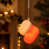 Kalėdinė silikoninė LED lemputė – kojinė, USB, 3 švietimo režimai, 7 × 7 × 5 cm