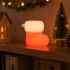 Kalėdinė silikoninė LED lemputė – kojinė, USB, 3 švietimo režimai, 7 × 7 × 5 cm