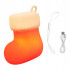 Kalėdinė silikoninė LED lemputė – kojinė, USB, 3 švietimo režimai, 7 × 7 × 5 cm