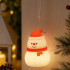 Silikoninė LED kalėdinė sniego senio lempa su USB įkrovimu ir 3 švietimo režimais, 9 × 6 cm