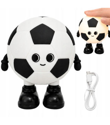 Silikoninė LED naktinė lemputė „Futbolo kamuolys“, 3 švietimo režimai, 12 × 13 cm