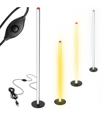LED pastatomas grindų šviestuvas su 3 šviesos spalvomis ir reguliuojamu ryškumu, 100 cm