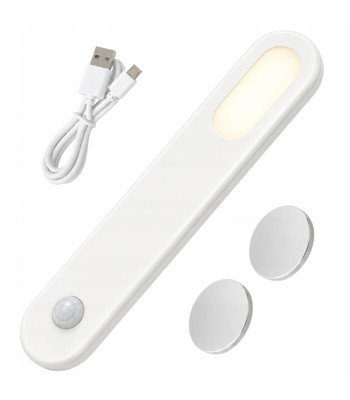 LED lemputė su judesio jutikliu, magnetinė, įkraunama per USB, balta, 1,5 W