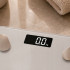 Elektroninės stiklinės vonios svarstyklės su LCD, baltos, iki 180 kg, 30 × 26 × 2 cm