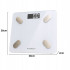 Elektroninės stiklinės vonios svarstyklės su LCD, baltos, iki 180 kg, 30 × 26 × 2 cm