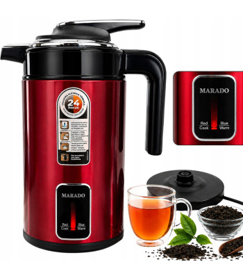 Belaidis elektrinis virdulys, raudonas ir juodas, 3,5 l, 1500 W