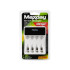 Maxday įkroviklis AA ir AAA akumuliatoriams, USB-C, LCD, 4 lizdų, baltas, 8,6 × 6,8 × 2,7 cm, C704Y4