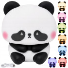 Silikoninė LED RGB naktinė lempa vaikams – panda, valdoma lietimu, įkraunama, 10,5 × 10,5 × 10 cm