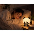 Silikoninė LED RGB naktinė lempa vaikams – panda, valdoma lietimu, įkraunama, 10,5 × 10,5 × 10 cm