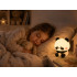 Silikoninė LED RGB naktinė lempa vaikams – panda, valdoma lietimu, įkraunama, 10,5 × 10,5 × 10 cm